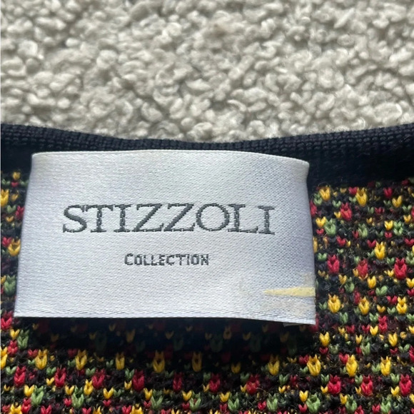 Stizzoli blazer wool knit blazer black yellow red green gold buttons 58 / XL - Picture 2 of 10